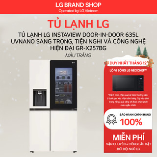   Chỉ giao miền Nam Bắc  Tủ lạnh LG Instaview Door-in-Door 635L UVnano sang trọng tiện nghi và công nghệ hiện đại GR-X2 