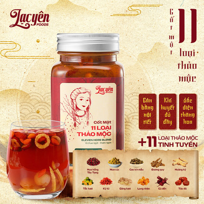 Cốt Mật 11 Loại Thảo Mộc Lạc Yên Foods - Đạt Chứng Nhận ISO 22000, Có Topping Táo Đỏ & Kỷ Tử