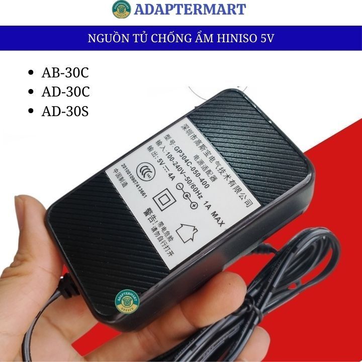 Adapter nguồn Tủ chống ẩm Hiniso AB-30C / AD-30C / AD-30S, nguồn 5v 2a cho tủ chống ẩm Hiniso 30 lít