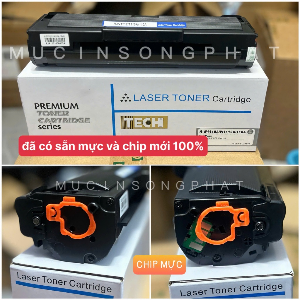 Hộp mực in có chip 108a/ MFP 136a/ 139pnw/ MFP 139 fnw - W1110A/W1112A