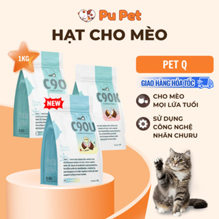 Thức ăn hạt cho mèo PetQ C90, 90% từ thịt & dầu động vật, Dinh dưỡng, Ngon miệng, Dễ tiêu hóa