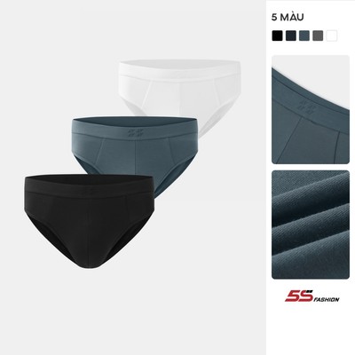 Combo 3 Chiếc Quần Lót Nam 5S FASHION, Vải Mềm Mịn, Thấm Hút Tốt, Giãn Thoải Mái 3C-M0BRF25113-25015