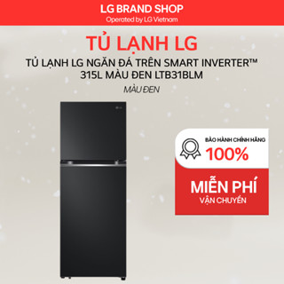   Chỉ giao miền Nam Bắc  LTB31BLM - Tủ lạnh LG ngăn đá trên Smart InverterTM 315L màu đen LTB31BLM 