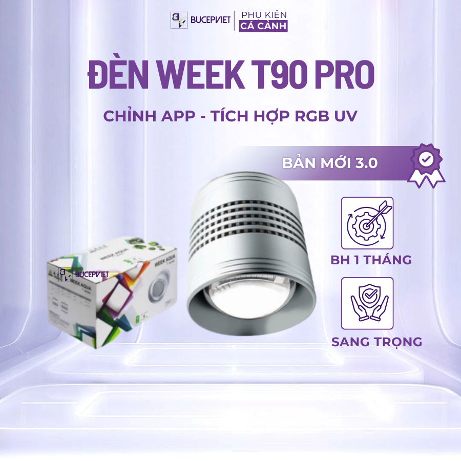 Đèn Week T90 Pro  - đèn cao cấp cho bể thủy sinh - Bảo hành 1 tháng