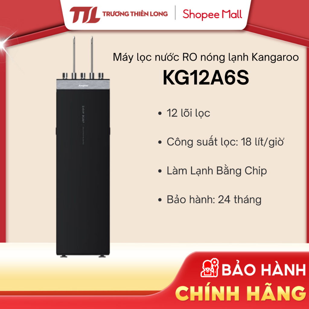 [Shopee - Lắp đặt 0Đ HN HCM] - KG12A6S | KG12A8S | KG12NA - Máy Lọc Nước RO Nóng Lạnh KANGAROO