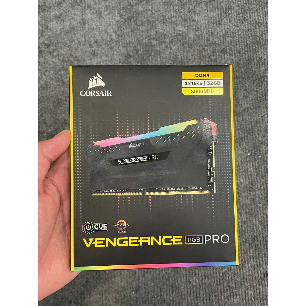 Kit Ram Máy Tính Corsair Vengeance RGB PRO 32GB (2x16) 3600Mhz DDR4 LIKE NEW FULL BOX XT
