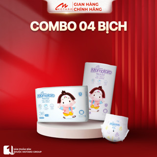   COMBO 4 BỊCH  Tã Bỉm Dán Quần Momotaro Siêu Mỏng Thoáng Mát 