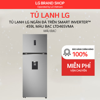   Chỉ giao miền Nam Bắc  LTD46SVMA - Tủ lạnh LG ngăn đá trên Smart InverterTM 459L màu bạc LTD46SVMA 