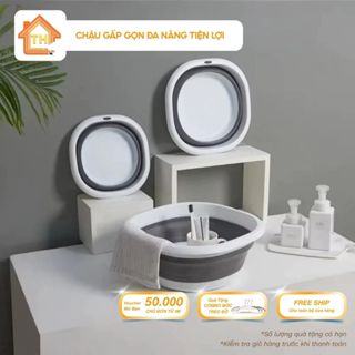  Chậu Gấp Gọn Silicon Mang Đi Tiện Lợi Đa Năng Có Móc Treo - Tùy Chọn Kích Thước 