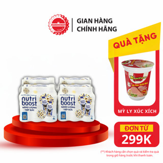  Lốc 24 Chai Thực Phẩm Bổ Sung Nước Uống Sữa Trái Cây Nutriboost Hương Bánh Quy Kem 297ml Chai Sale 25.12_SP 