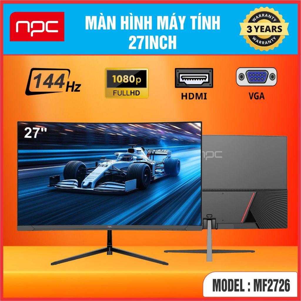 Màn Hình NPC 27Inch Cong 144Hz - Model MF2726-V - Bảo hành 36 tháng 