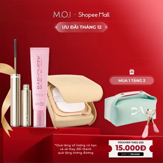  Combo no-makeup chơi thể thao Phấn nước M.O.I Baby Skin Cushion Má hồng sữa Baby Cheek và Mascara 