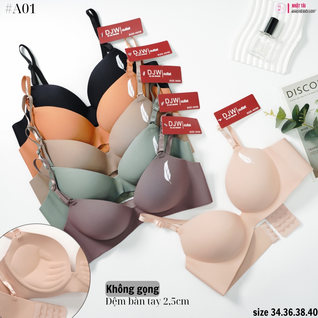 [Size 34-38] Áo ngực su lông vũ không gọng bàn tay - đệm vừa 3cm nâng ngực