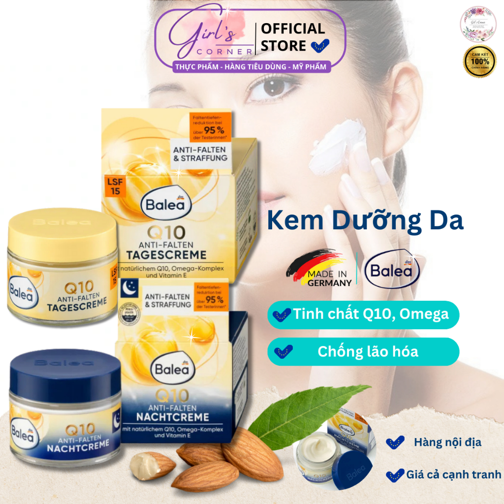 Kem Dưỡng ẩm, kem dưỡng da Balea Q10 [Khuyến mại]