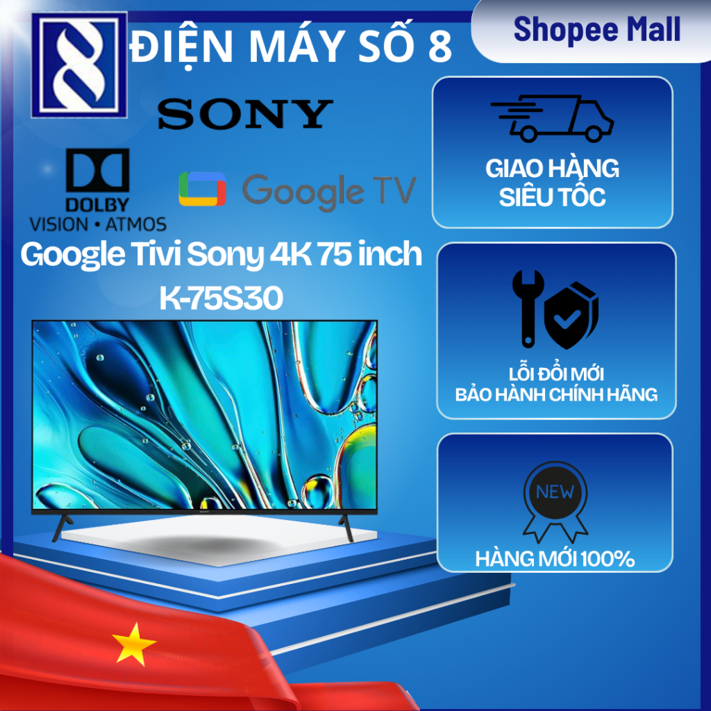 Điện Máy Số 8 | K-75S30 | Sony BRAVIA 3 LED 4K 75 Inch K-75S30 - Chính Hãng