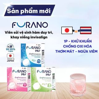  Viên sủi vệ sinh khay niềng răng và hàm duy trì Sabai Furano Thái Lan làm sạch khử khuẩn vượt trội. 