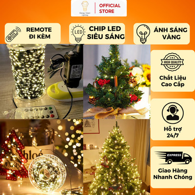 Đèn Led Trang Trí Cây Thông Noel Energy Green Lighting - 8 Chế Độ Nháy - 30m,50m,100m - Ánh Sáng Vàng
