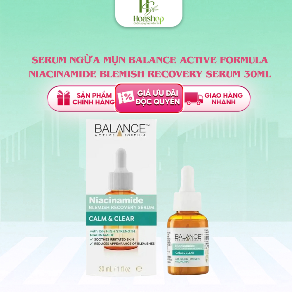 Serum ngừa mụn Balance Active Formula Niacinamide Blemish Recovery Serum