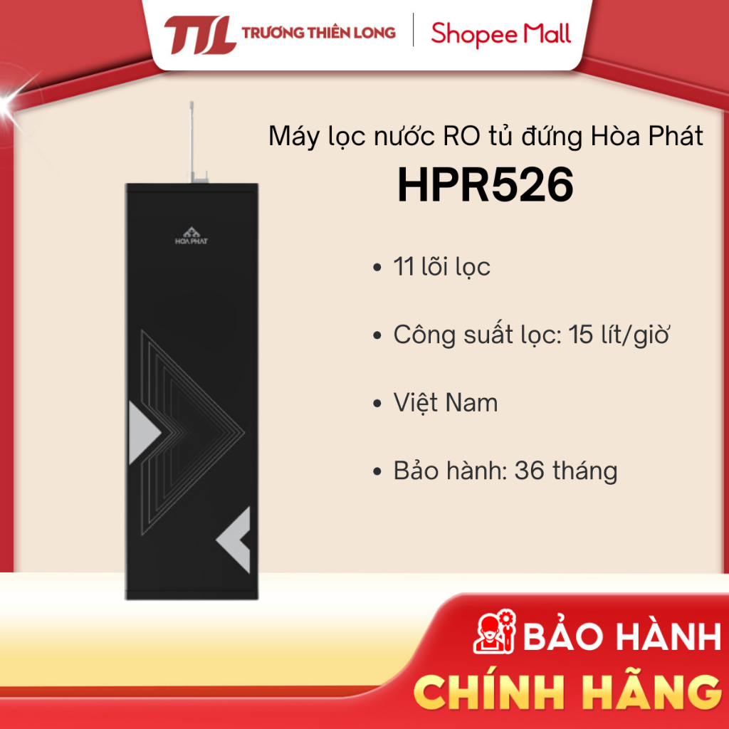 [Shopee - Lắp đặt 0Đ HN HCM] - HPR526 | HPR533 - Máy Lọc Nước RO HÒA PHÁT