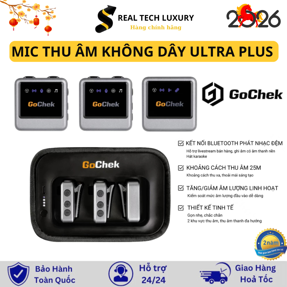 Mic Không Dây Gochek Tích Hợp Sử Dụng Đa Thiết Bị Đa Chức Năng, Micro Thu Âm Không Dây Gocheck
