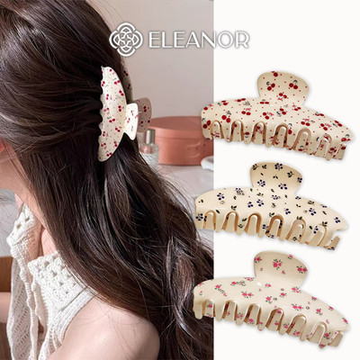 Kẹp tóc nữ càng cua Eleanor Accessories hình cherry hoa nhí phụ kiện tóc kẹp tóc basic 10976