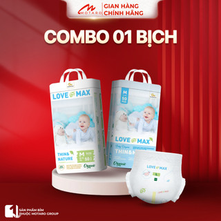   KHÔNG QUÀ  1 Bịch Tã Bỉm Dán Quần LOVE MAX 100% Organic Cho Bé Thoải Mái Vận Động 
