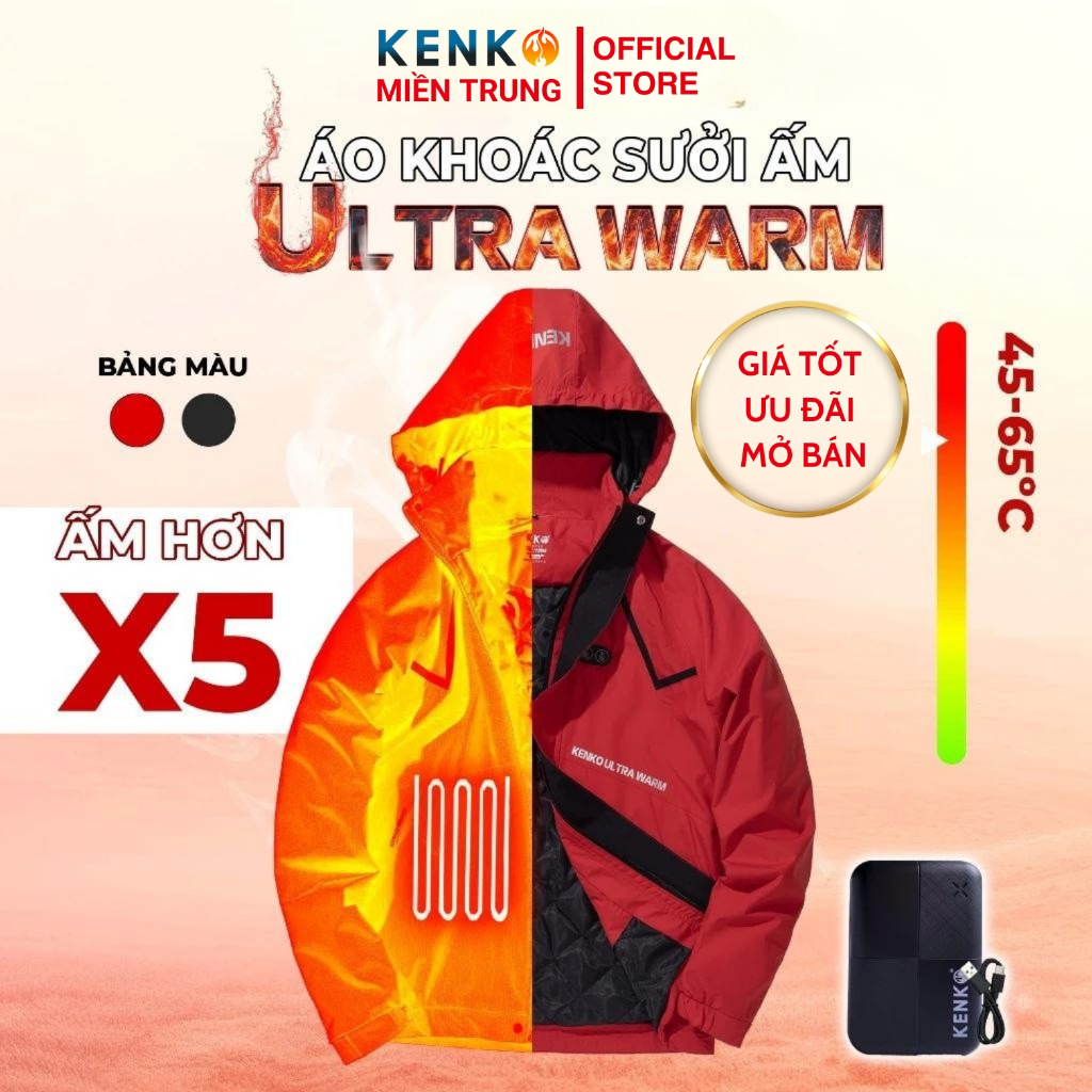 [Phiên bản cao cấp] Áo khoác sưởi ấm KENKO Ultrawarm công nghệ Nhật Bản nhiệt độ làm ấm vượt trội BH