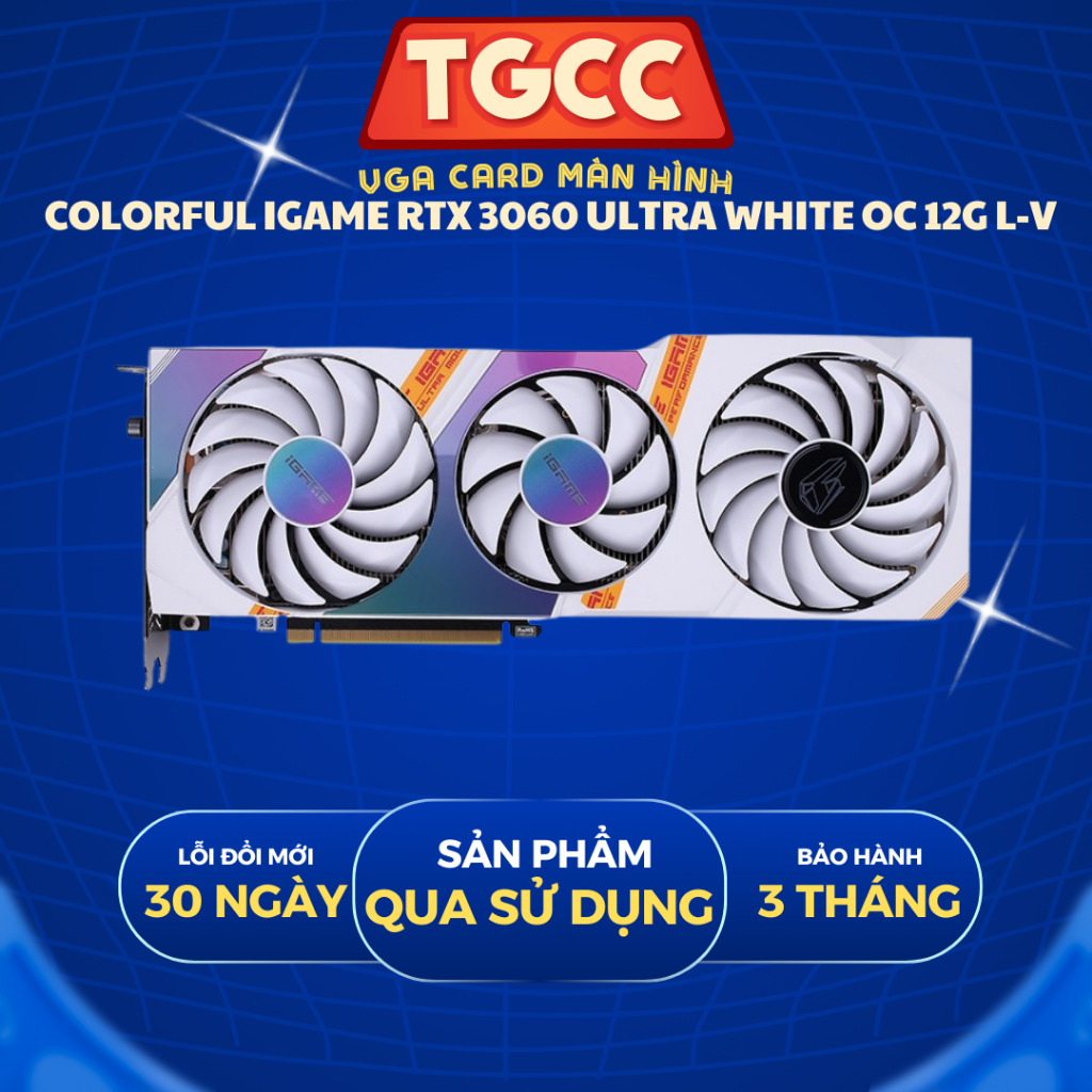 VGA CARD MÀN HÌNH Colorful iGame GeForce RTX 3060 Ultra White OC 12G L-V - ĐÃ QUA SỬ DỤNG BẢO HÀNH 3