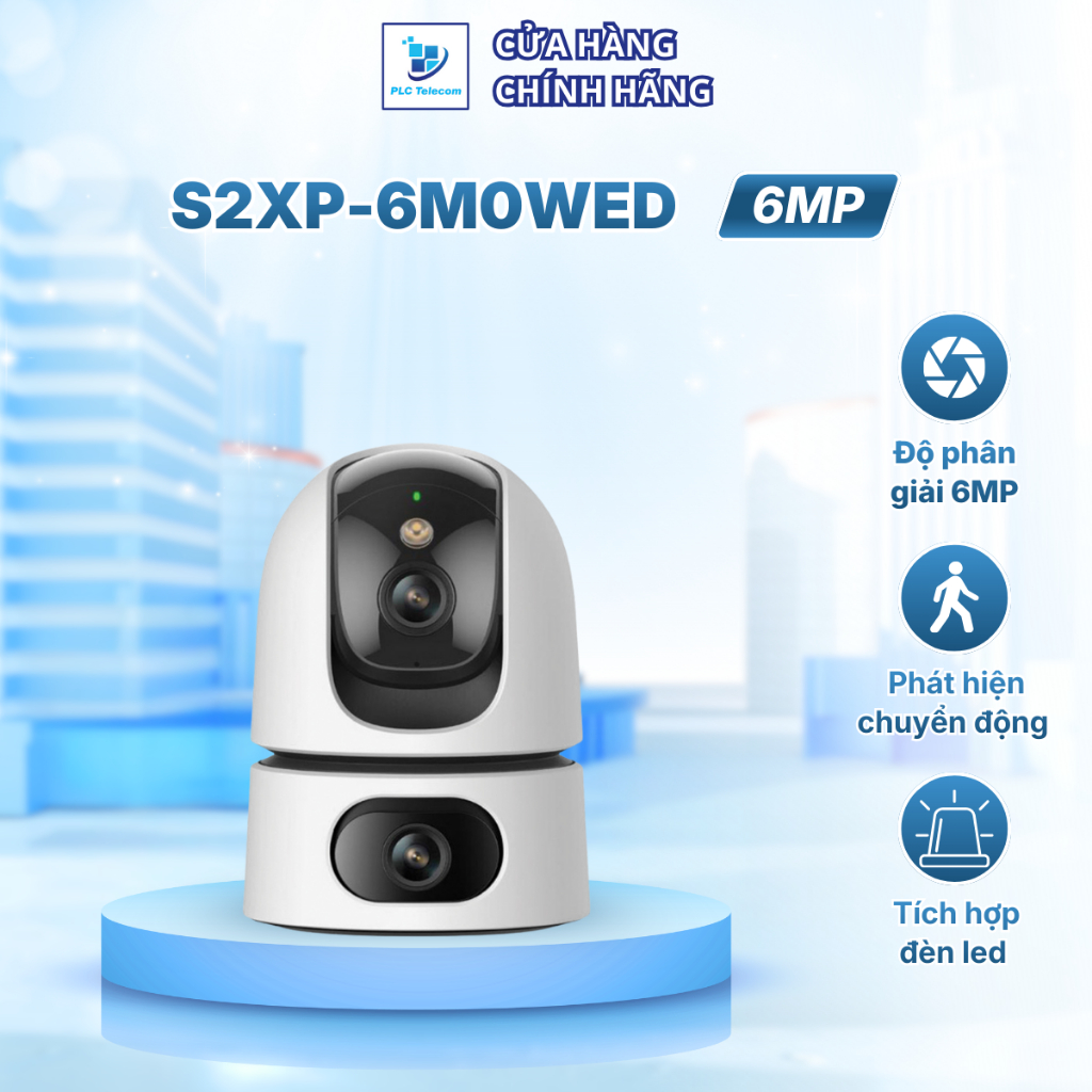 Camera IMOU 2 mắt trong nhà S2XP-6M0WED , tích hợp AI thông minh, đàm thoại 2 chiều | PLC TELECOM