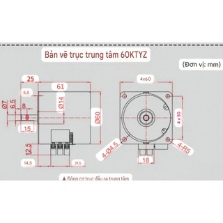 Mô tơ giảm tốc 220v 18W ( 60KTYZ )
