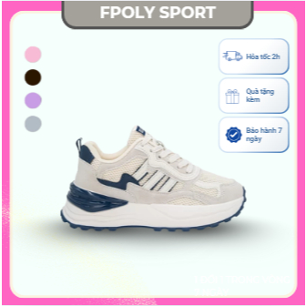 Giày Thể Thao Nữ Fpoly Sport Giày Sneaker Tôn Dáng, Năng Động, Màu Sắc Trẻ Trung