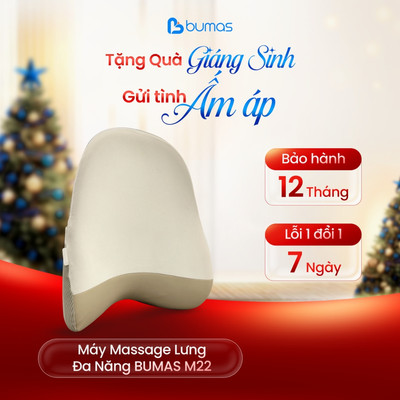 Máy Massage Lưng BUMAS M22 - Massage Lưng Không Dây Tiện Lợi, Chườm Ấm, Thiết Kế Công Thái Học