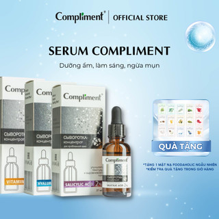  Serum Compliment No problem chứa bha hyaluronic vitamin c  giúp  hỗ trợ giảm mụn phục hồi và làm đều màu da 27ml 