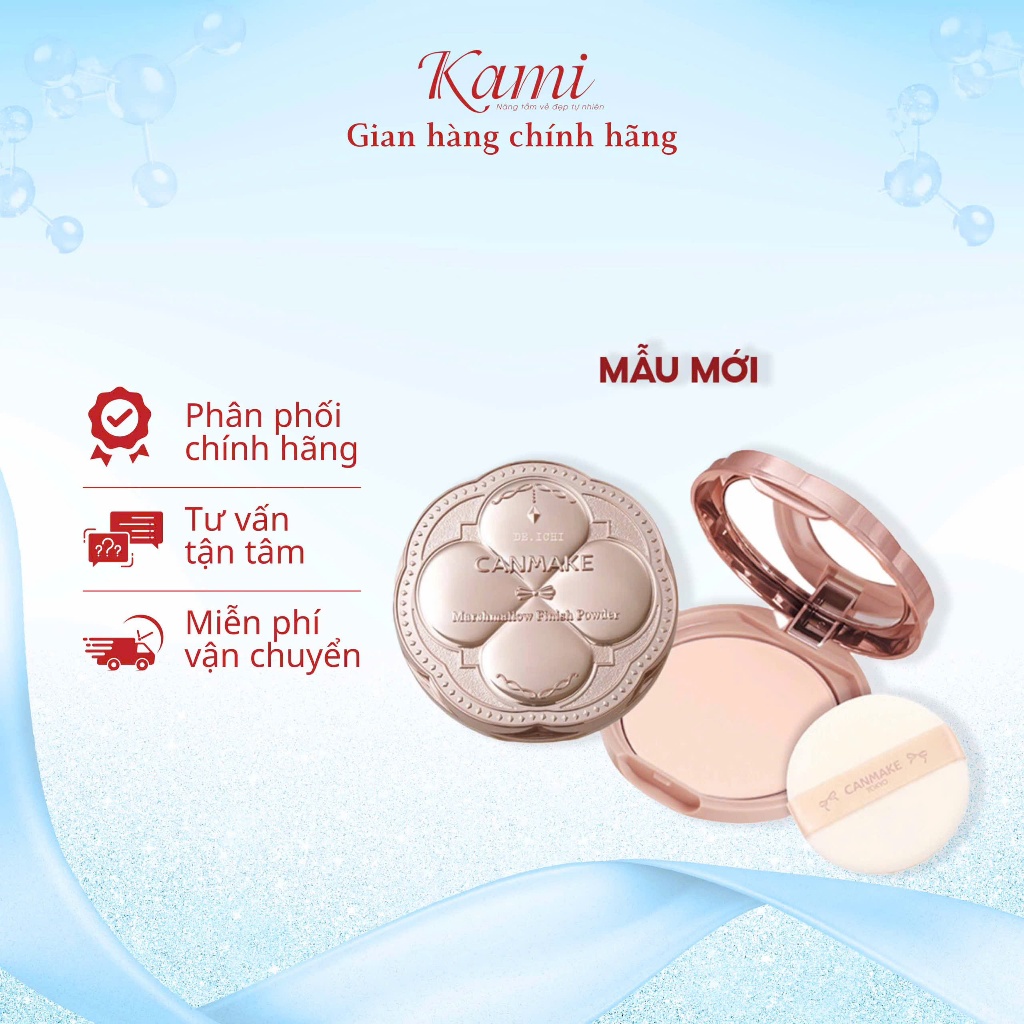 Phấn Phủ Kiềm Dầu, Che Phủ Tự Nhiên Canmake Marshmallow Finish Powder 10g - SPF26 PA++