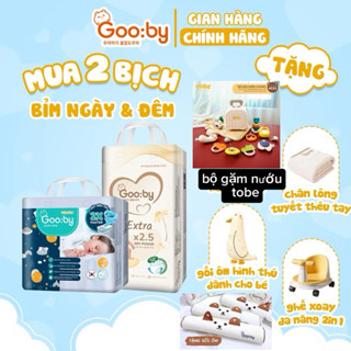   Combo quà  2 Bịch Tã bỉm Gooby Extra mềm mại chống tràn siêu thấm hút đủ size cho bé 4-30KG 