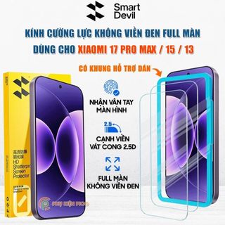  Kính cường lực dùng cho Xiaomi 15   14   13   17 Pro full màn hình chính hãng Smart Devil phủ nano 