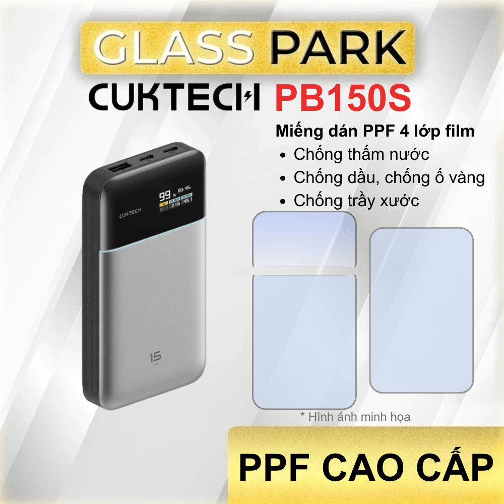 Miếng dán PPF bảo vệ CukTech 15 Air PB150S cao cấp 4 lớp film bền bì, chống trầy, chống va đập nhẹ