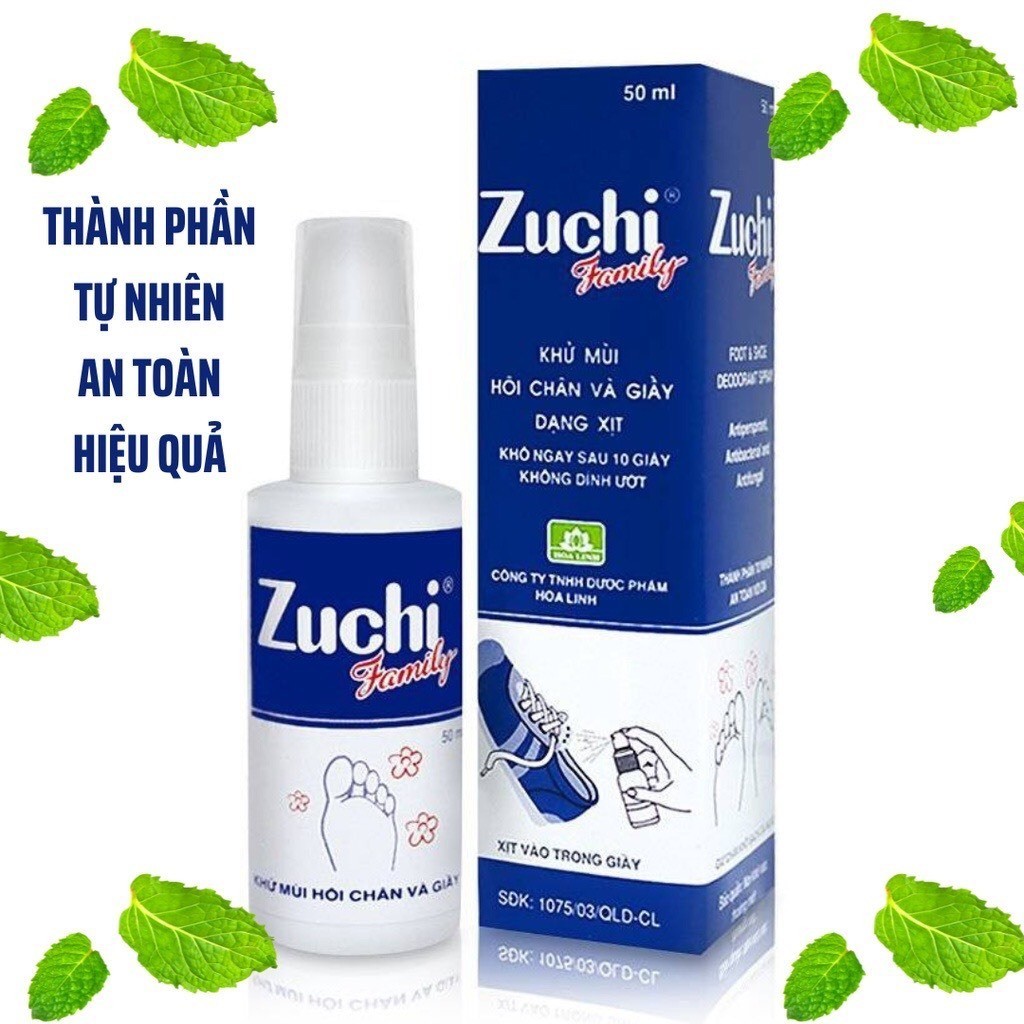 Xịt giày Zuchi, ngăn ngừa mùi hôi chân, hôi giầy, khử mùi cơ thể, giày dép, mùi hôi mũ bảo hiểm