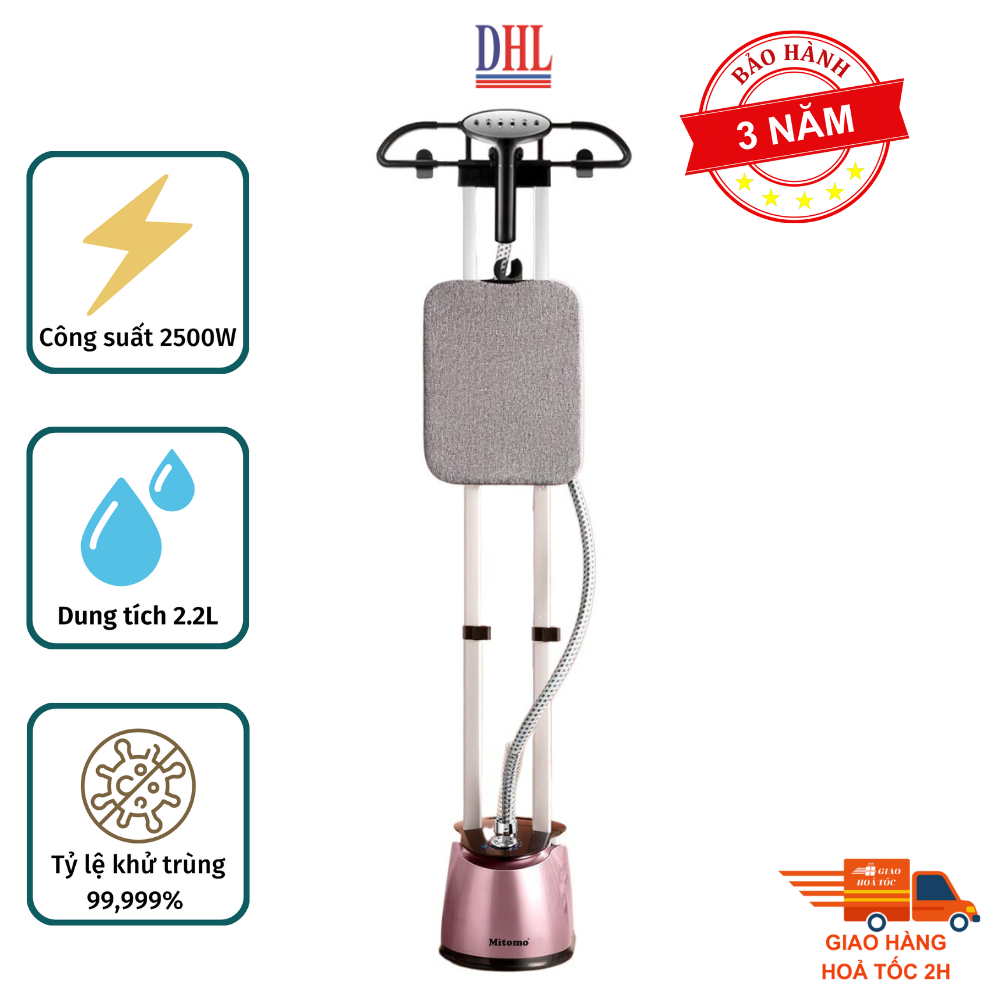 Bàn ủi hơi nước đứng Mitomo GC-899 Max, công suất 2500W, BH 3 năm