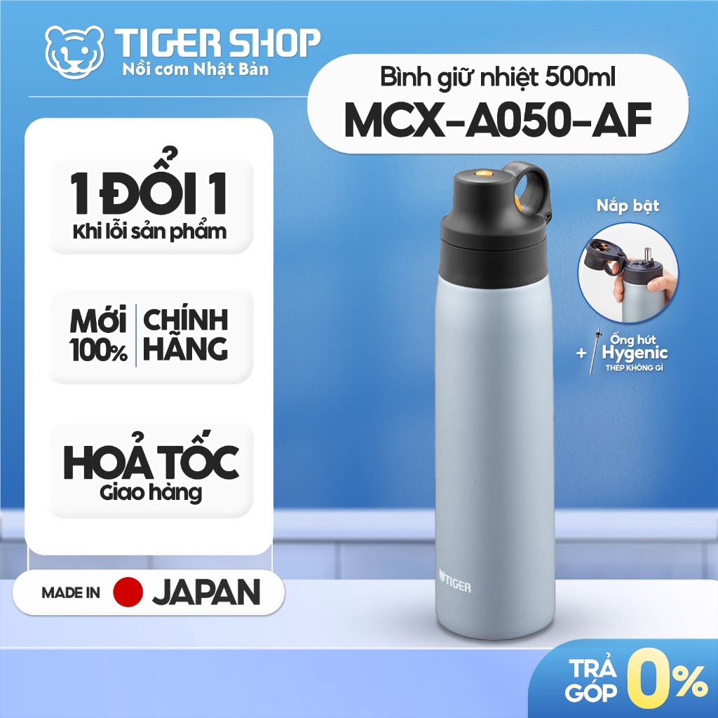 Bình Giữ Nhiệt TIGER MCS-A050 (500ml) - MCS-A050-XC | MCS-A050-RO | MCS-A050-AF [Có Hỏa Tốc - CHÍNH 