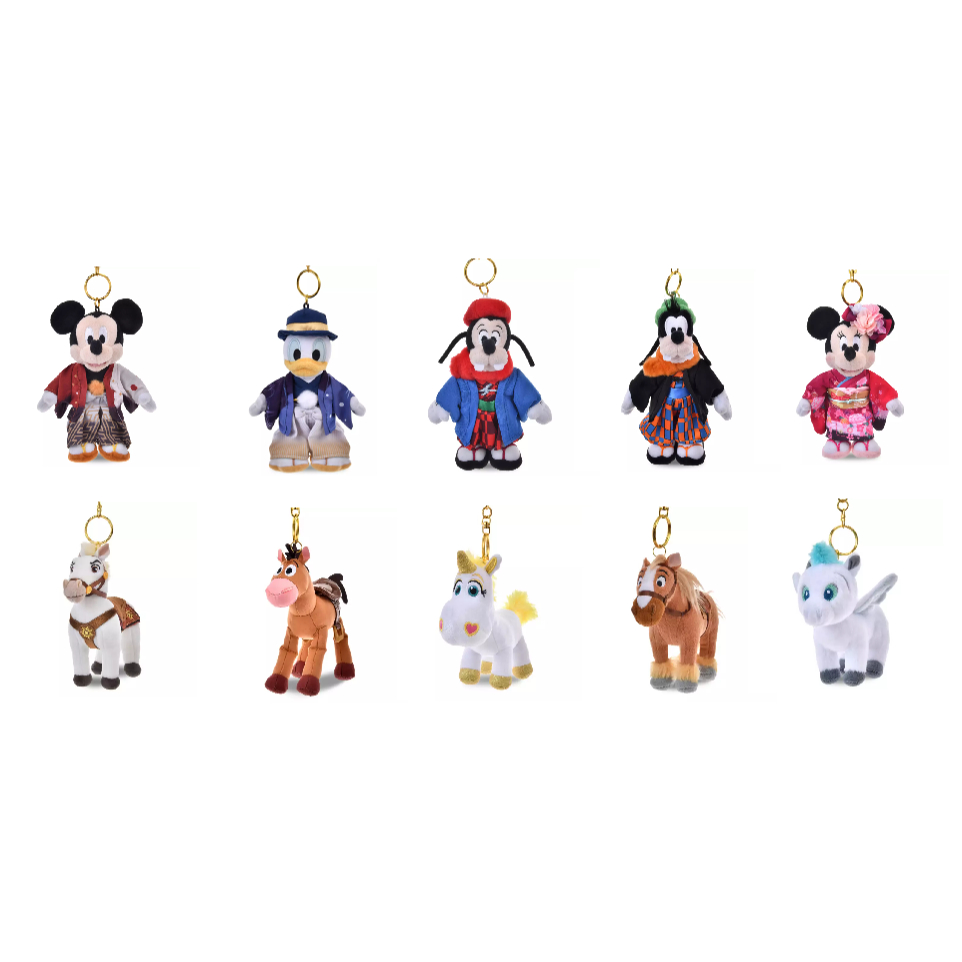 [Direct from Japan] Disney Plush Keychain Kimono & Horse Series Japan NEW Disney Store