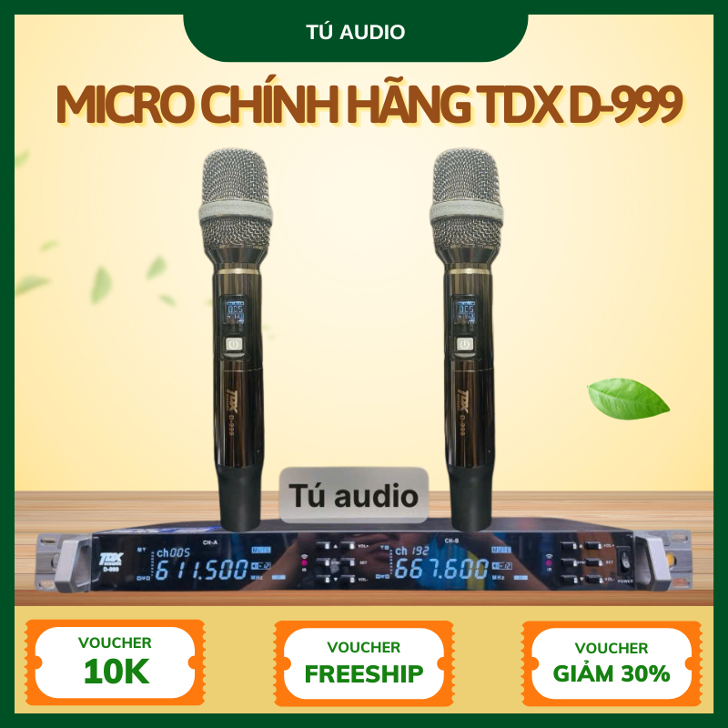 Micro không dây chính hãng tdx D999 full tính năng trên đầu thu có tự ngắt