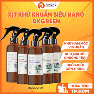  Xịt Khử Khuẩn Siêu Nano DKGREEN Cho Chó Mèo - Khử Nấm Mốc Vi Khuẩn Xua Đuổi Côn Trùng - Aikoko 