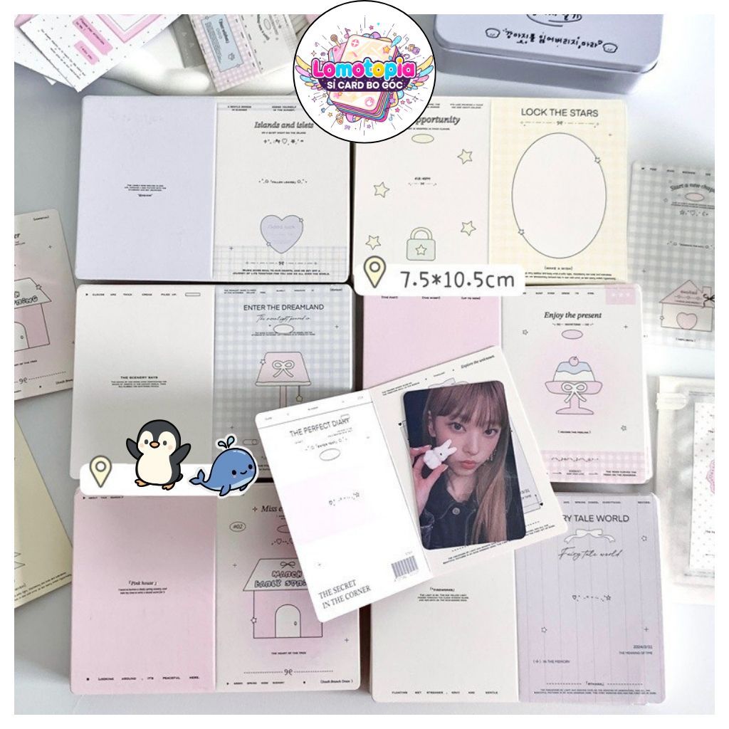 Đồ Gói Card Bìa Gấp Khung Trái Tim Xinh Coquette Decor Photocard Đáng Yêu GQ66