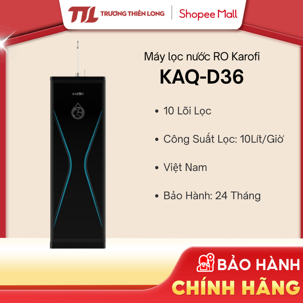 [Shopee - Lắp đặt 0Đ HN HCM] - KAQ-D36 | KAQ-D36S - Máy Lọc Nước RO KAROFI