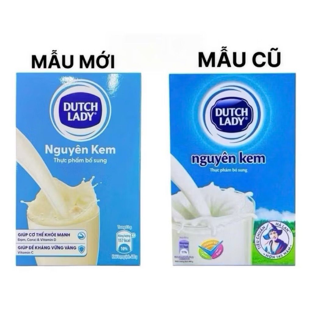 Dutch lady Nguyên kem hộp 400g- [Chính hãng]- [Date mới]