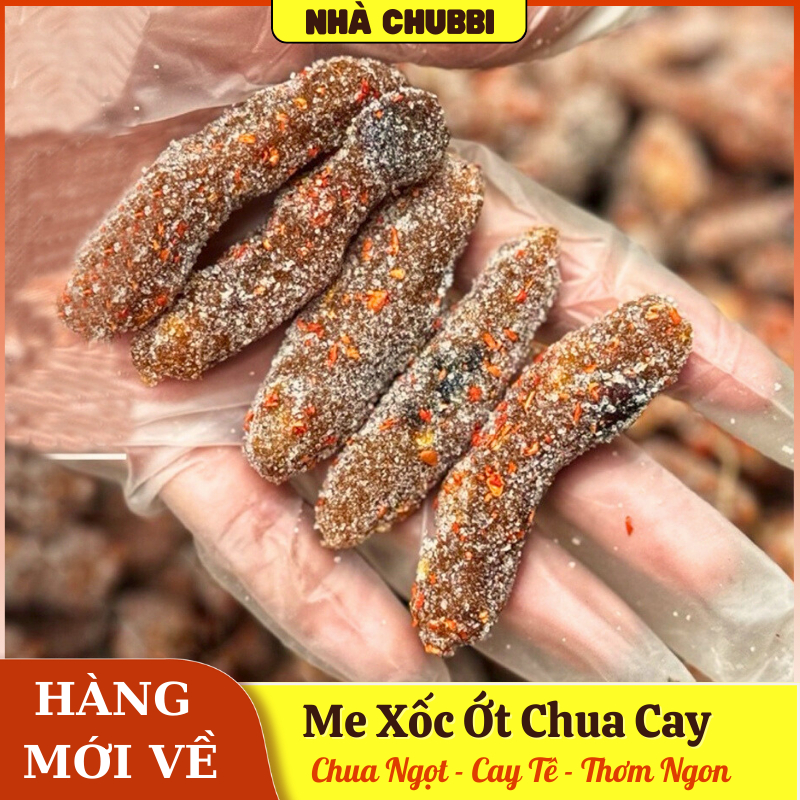 (LOẠI NGON) Me Xóc Ớt Chua Cay Thịt Dày - Thơm Ngon Đặc Biệt CHUA NHIỀU - Me Chua Sốc Muối Ớt Đường