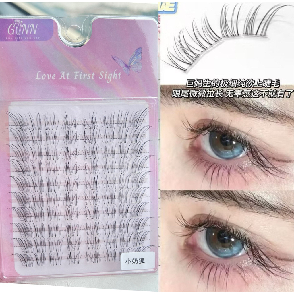 Mi Cáo Triệu Lộ Tư - Lông Mi Cáo Bay Tự Nhiên loại 10 hàng không keo