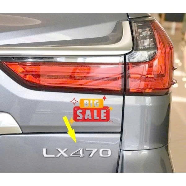 Logo Chữ Nổi Lexus , LX470 Dán Sau Xe Lexus - Tem Chữ Lexus LX 470 Dán Sau Cốp Xe LX470