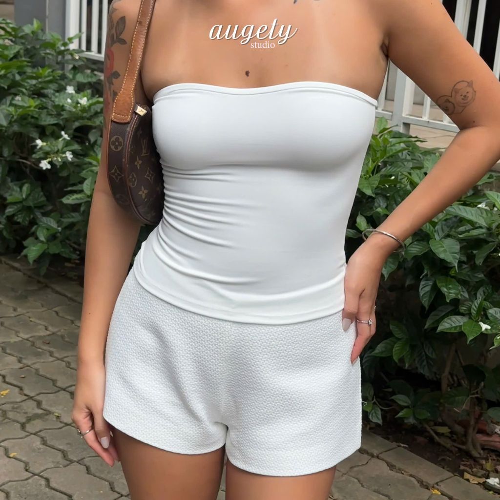 Áo Ống Nữ Chiết Eo Tôn Ngực Vải Thun Cao Cấp Premium Leisure Augety Studio, SAGE TUBE TOP | BigBuy360 - bigbuy360.vn